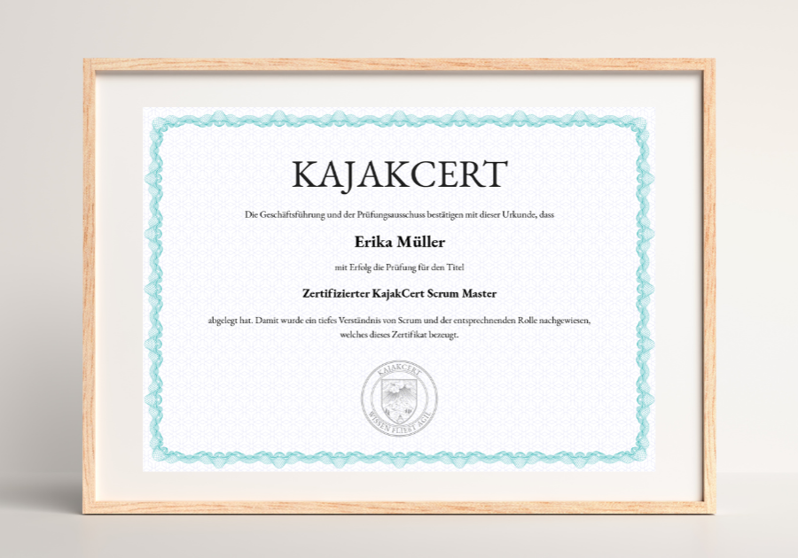 KajakCert Mock Zertifikat SM Jan23